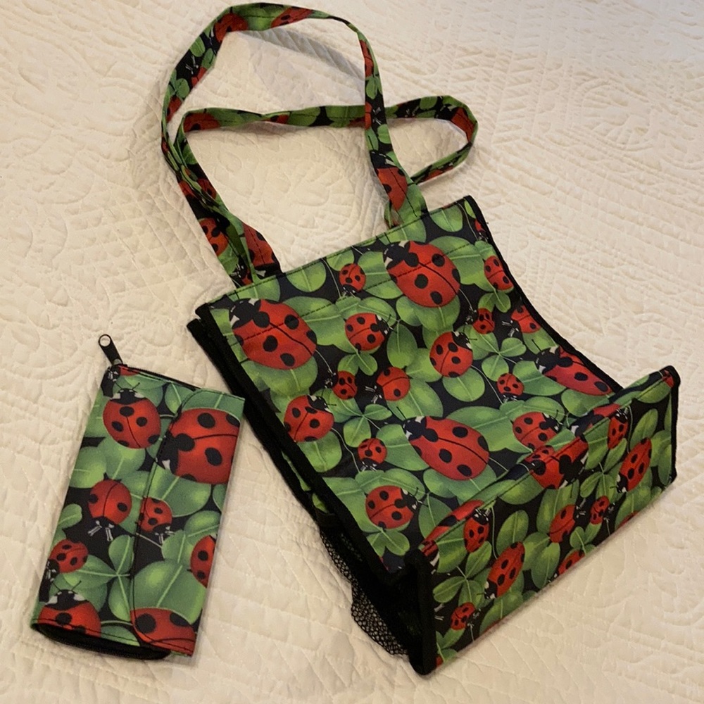 LADY BUG TOTE AND MATCHING WALLET